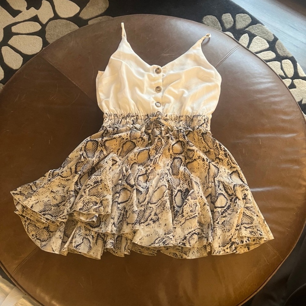 AKIRA Cream Sundress Spaghetti Strap Casual